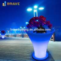 2020 New product LED bonsai pots light up led flower pot decoration indoor colorful plastic led light flower pot