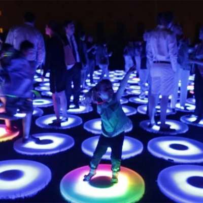 13 years factory price wholesale Portable Color changeable Led dance floor/ touch control dancing floor/durable PE round shape