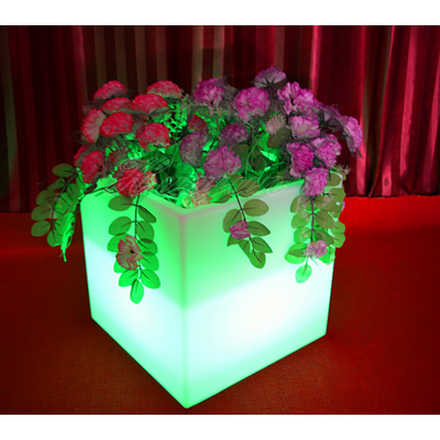 Factory price wholesale party garden remote rgb color changing  led plant pot rechargeable led illuminated plastic  flower pots