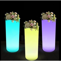 Factory price wholesale  rgb color changing  lighted plant pots controlled by remote garden flower pots